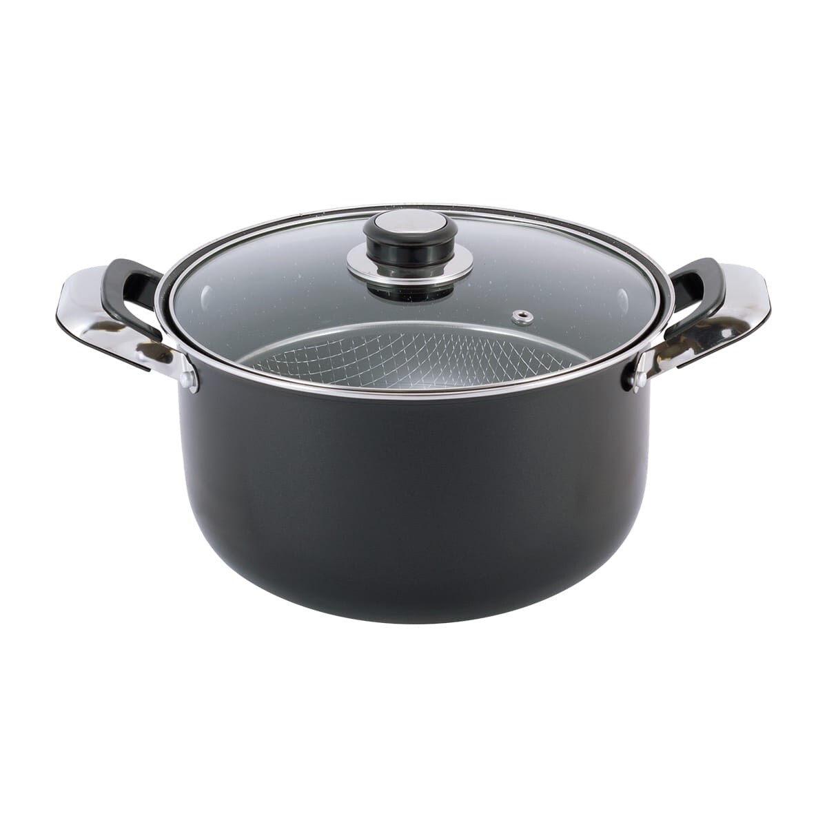 Garnek 24cm 4L + sitkokosz do głębokiego smażenia indukcja na gaz KAMILLE