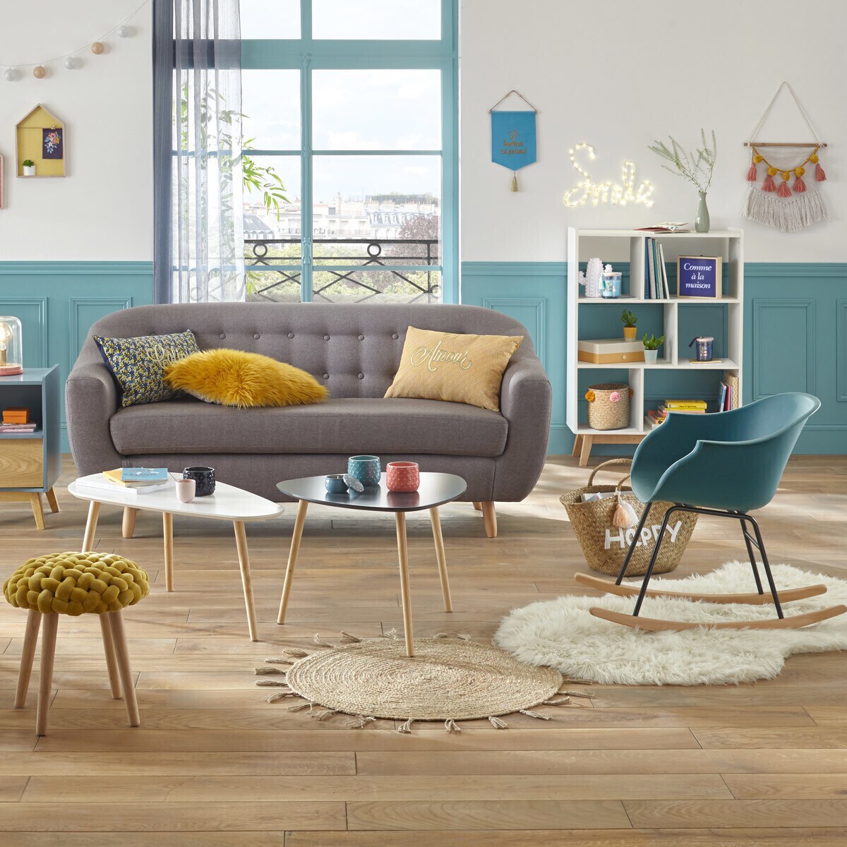 Dywan dekoracyjny z juty, Ø 80cm, okrągły z frędzlami