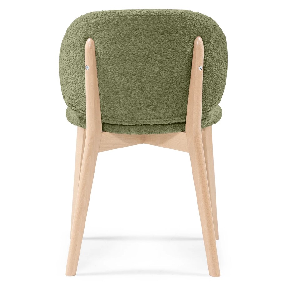 Krzesło SELMA oliwkowozielone/buk/boucle 79x48x48 cm