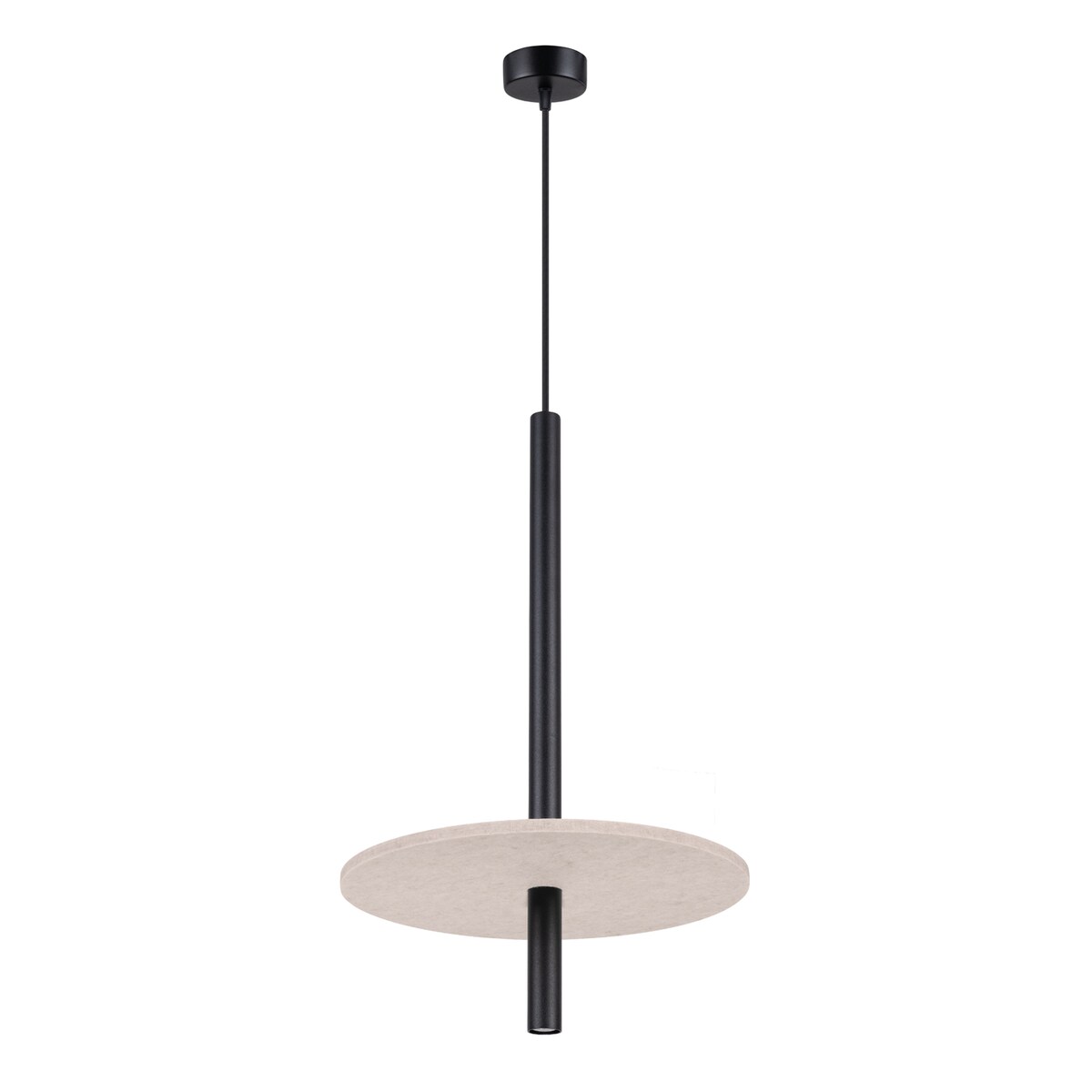 Lampa wisząca FELTRO 1 czarna/beżowa