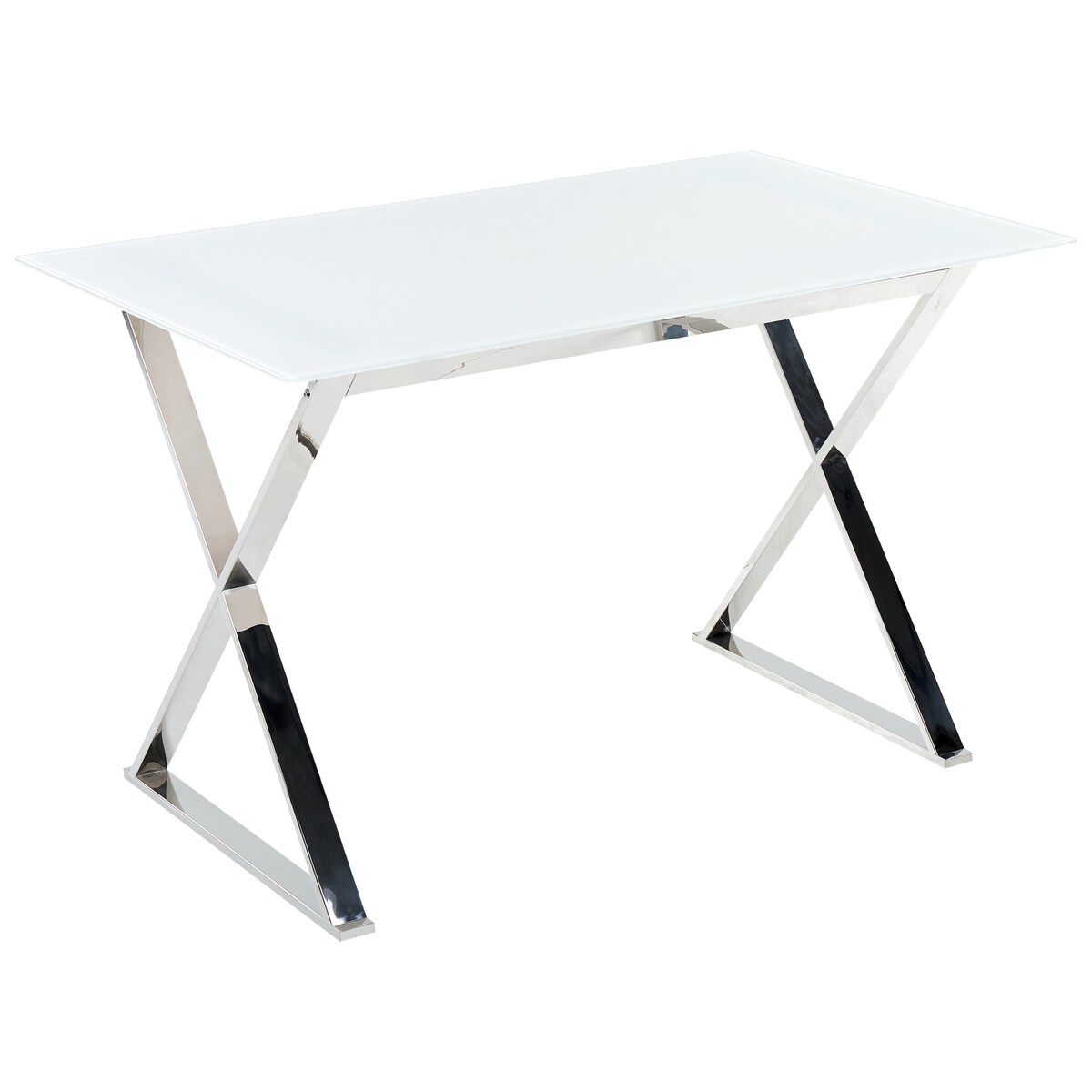 Stół do jadalni ATTICA Biały 120 cm 70 cm Szkło hartowane