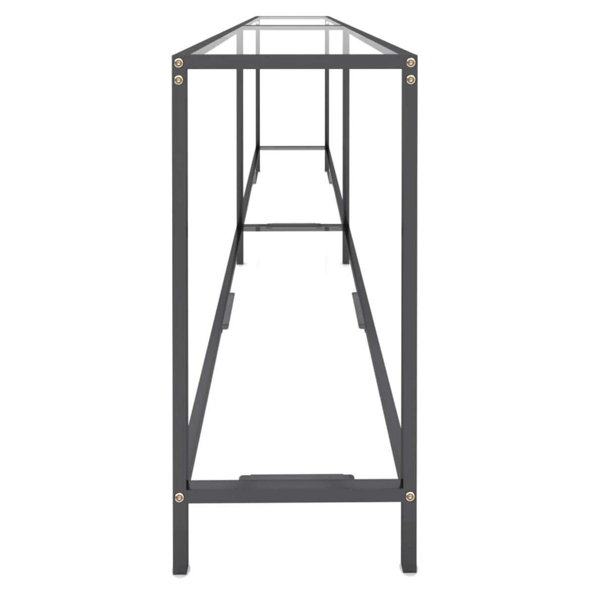 vidaXL Stolik konsolowy, przezroczysty, 220x35x75,5cm, szkło hartowane