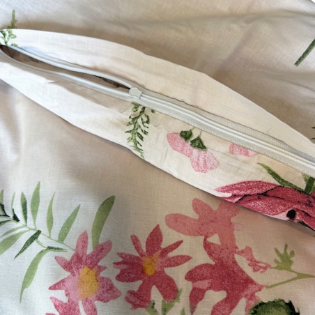 Pościel bawełniana 200x220 cm Kwiaty kremowe drobne wiosenna