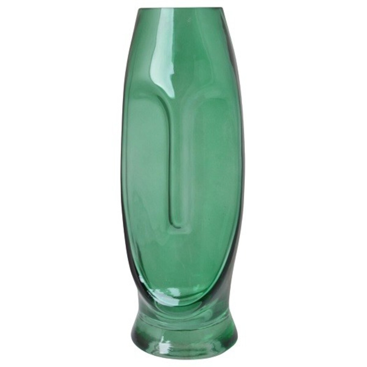 Wazon szklany 30x11x11 cm FACE zielony