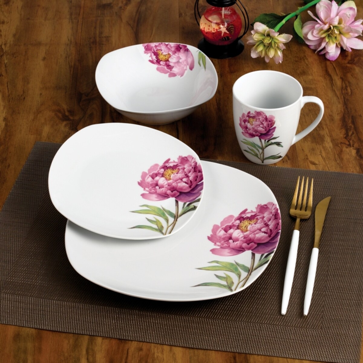 Serwis obiadowy 16-elementowy Lea Peony