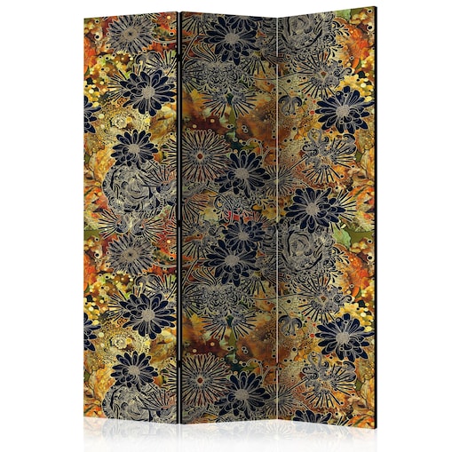 Parawan jednostronny Tła i desenie 135x172 cm 3-częściowy zielony