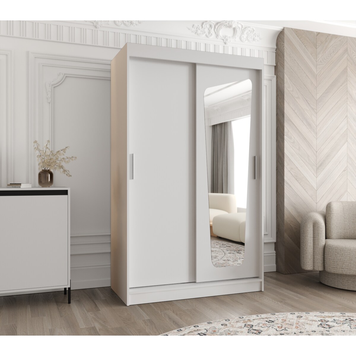 Szafa przesuwna MOKA 120 biały