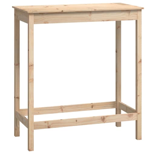 vidaXL Stolik barowy, 100x50x110 cm, lite drewno sosnowe