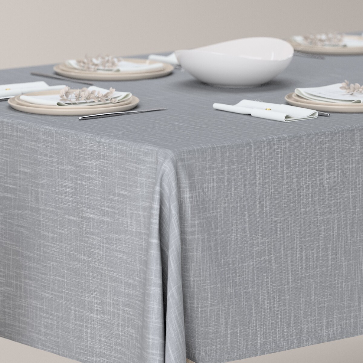 Obrus prostokątny 130 x 130 cm szary