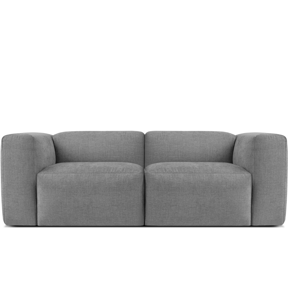 KONSIMO BUFFO 2-osobowa sofa z niezwykle miękkim i wygodnym siedziskiem, kolor jasny popielaty