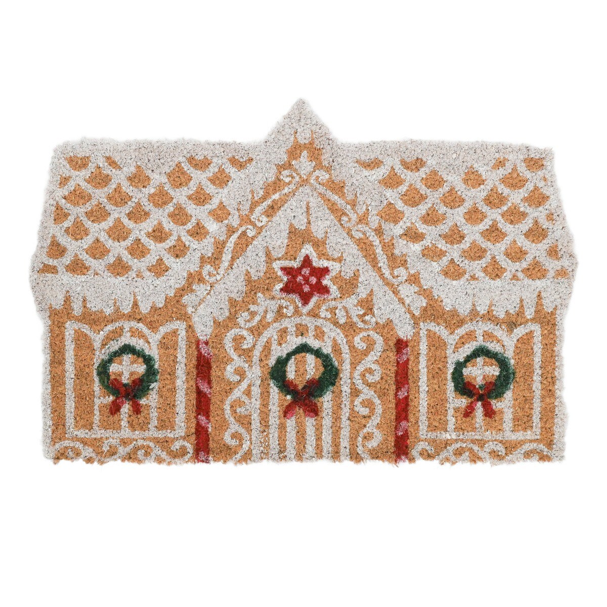 Wycieraczka wejściowa kokosowa Domek z Piernika 39x59x1,5 cm DOGRI