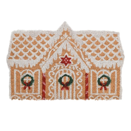 Wycieraczka wejściowa kokosowa Domek z Piernika 39x59x1,5 cm DOGRI