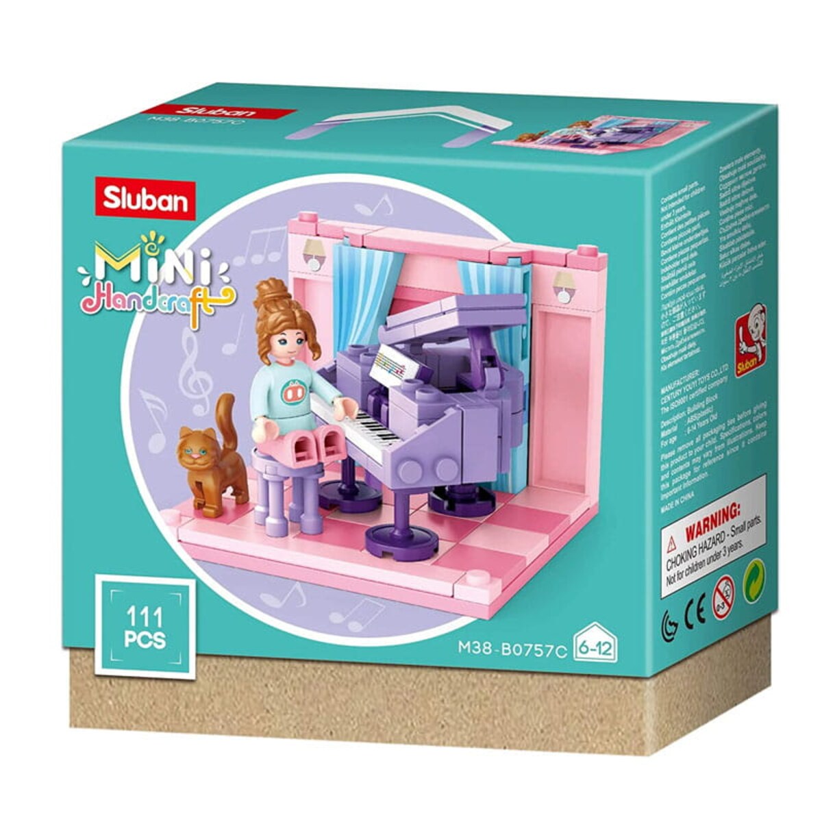 POKÓJ MUZYCZNY - mini pokoik klocki - Sluban - 111 elementów