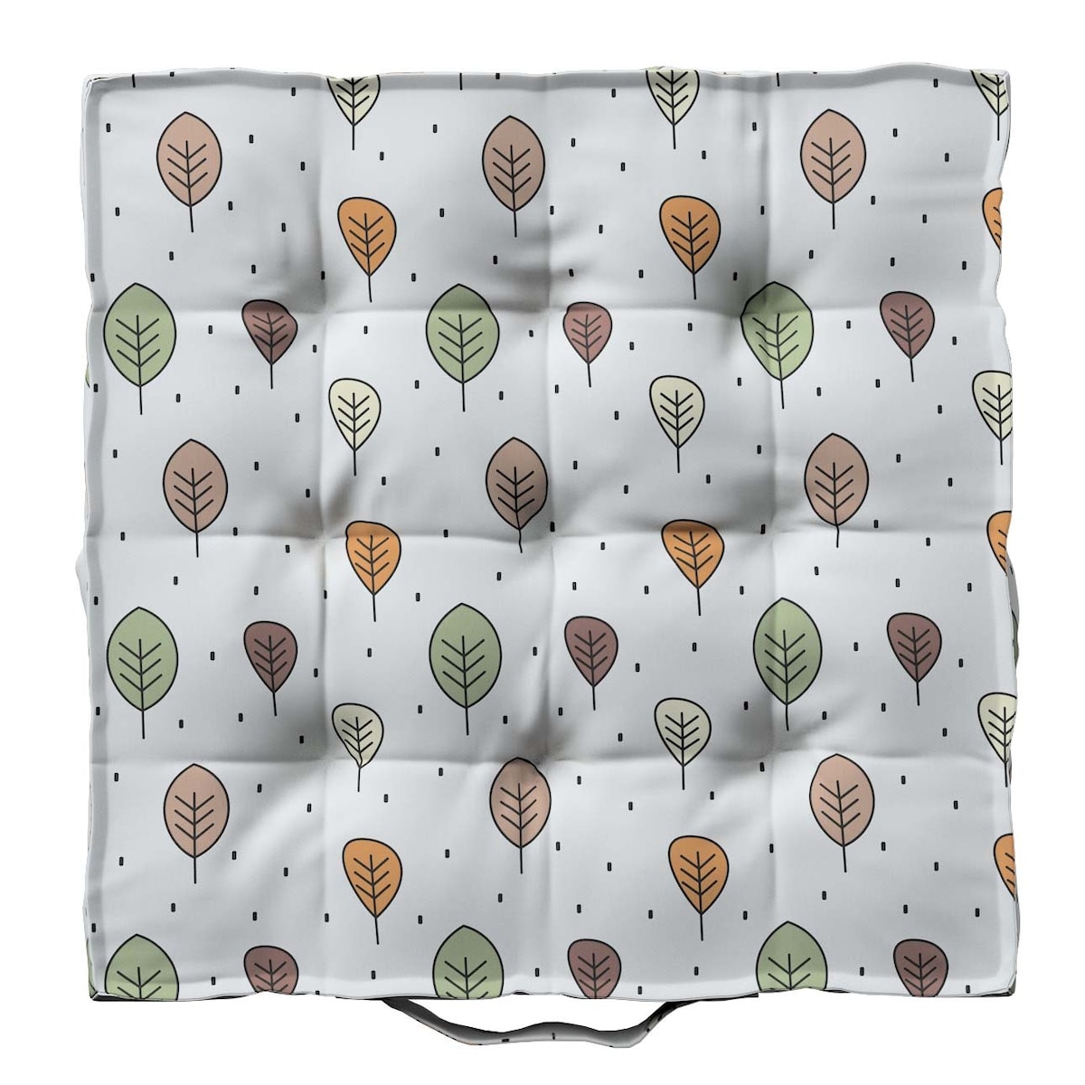 Siedzisko Tomi, ecru-brązowy, 40 x 40 x 6 cm, Magic Collection