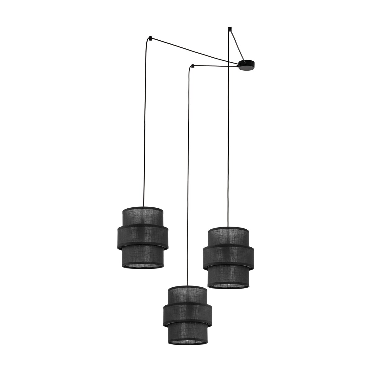 Lampa wisząca TK Lighting Calisto Black 5976 czarna 3xE27 regulowana wysokość