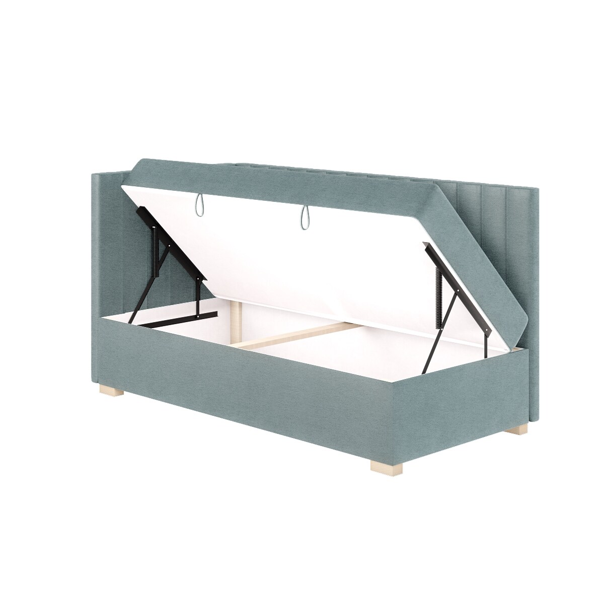 Mesonica Łóżko Snugi, linie błękitne, 90x200, Lewostronne