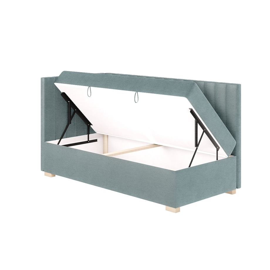 Mesonica Łóżko Snugi, linie błękitne, 90x200, Lewostronne