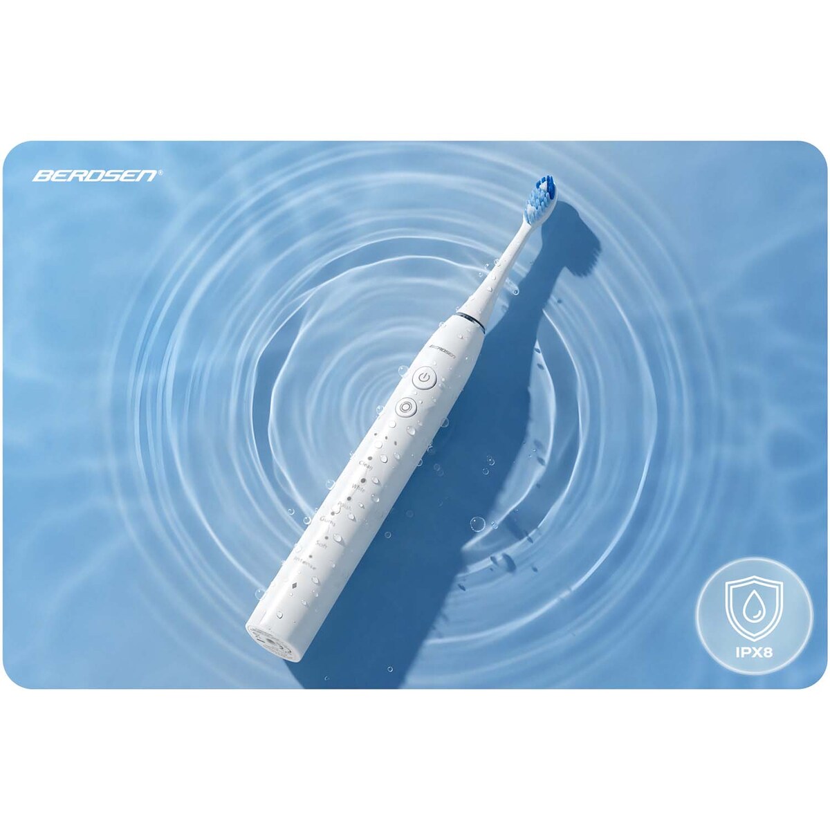 Szczoteczka soniczna do zębów Berdsen Galaxy biała + etui 322001