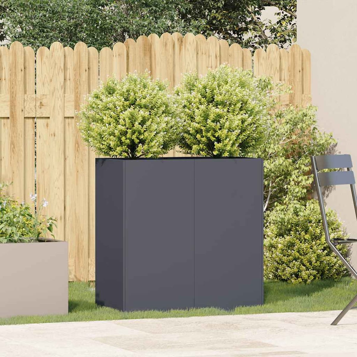 vidaXL Doniczka Antracyt 80x40x80 cm Stal walcowana na zimno