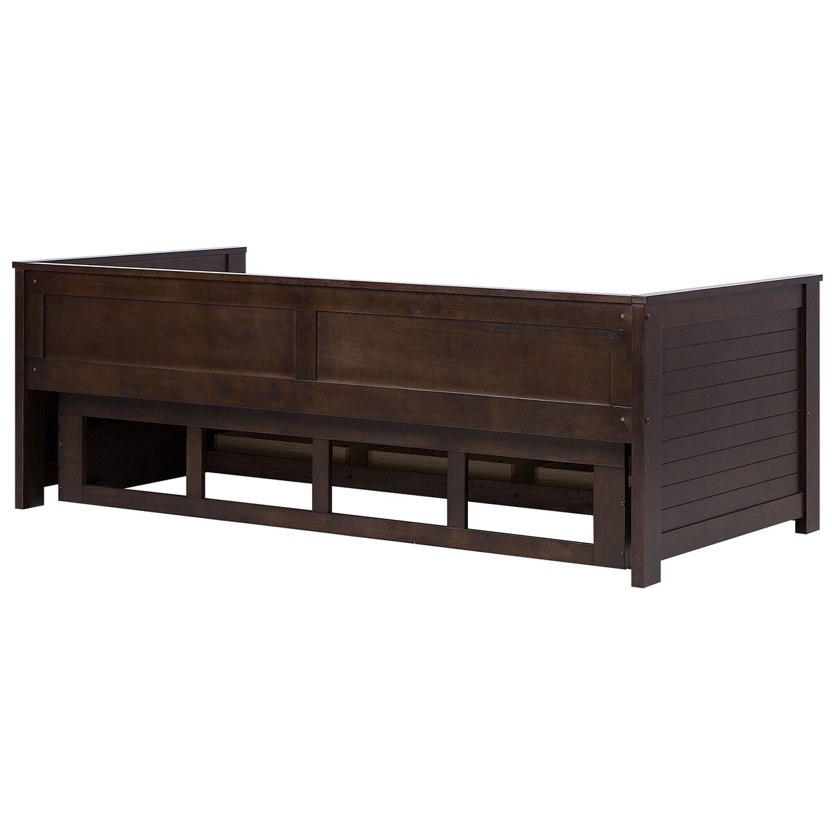 Łóżko z szufladami Drewno CAHORS 90 x 200 cm Ciemnobrązowy