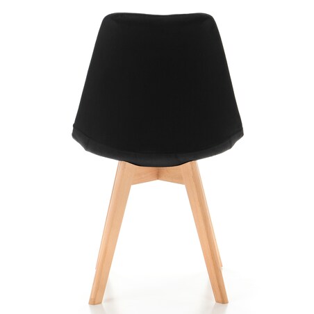 Krzesło skandynawskie z poduszką welurowe DUBLIN czarne