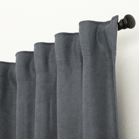 Zasłona BASIC na taśmie marszczącej 140x260cm szary szenil 1 szt. 140x260 szary