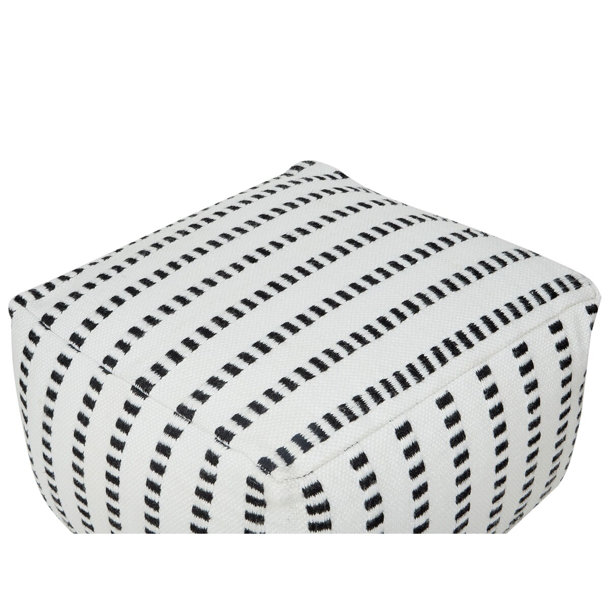 Puf ogrodowy 50 x 50 x 30 cm biało-czarny GAJAN