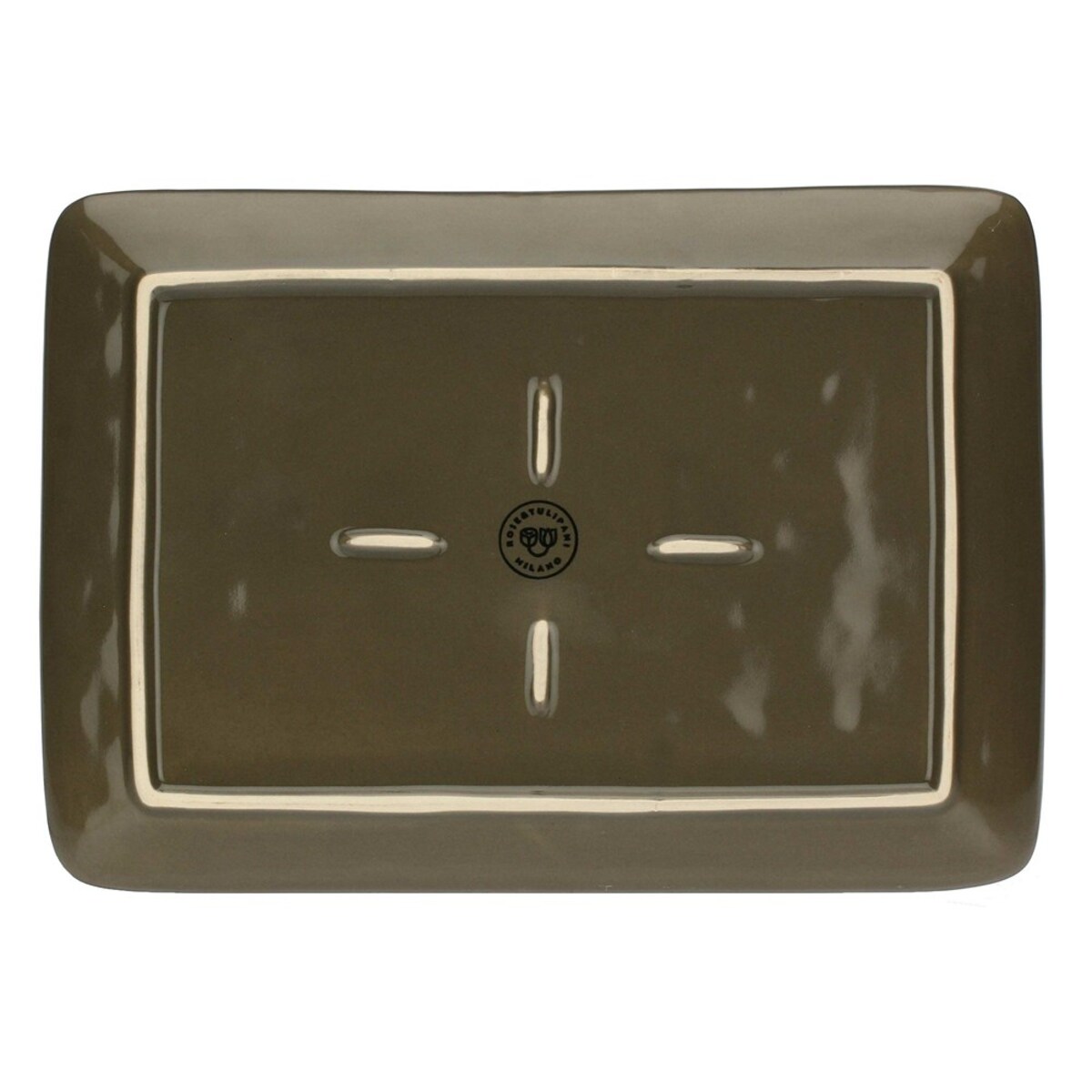 Zestaw 2 tac prostokątnych Concerto Grigio Tortora - Szaro-brązowy, 27 x 19 cm