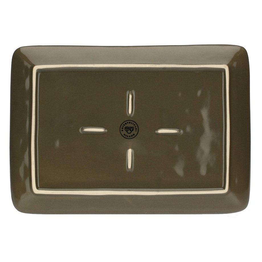 Zestaw 2 tac prostokątnych Concerto Grigio Tortora - Szaro-brązowy, 27 x 19 cm