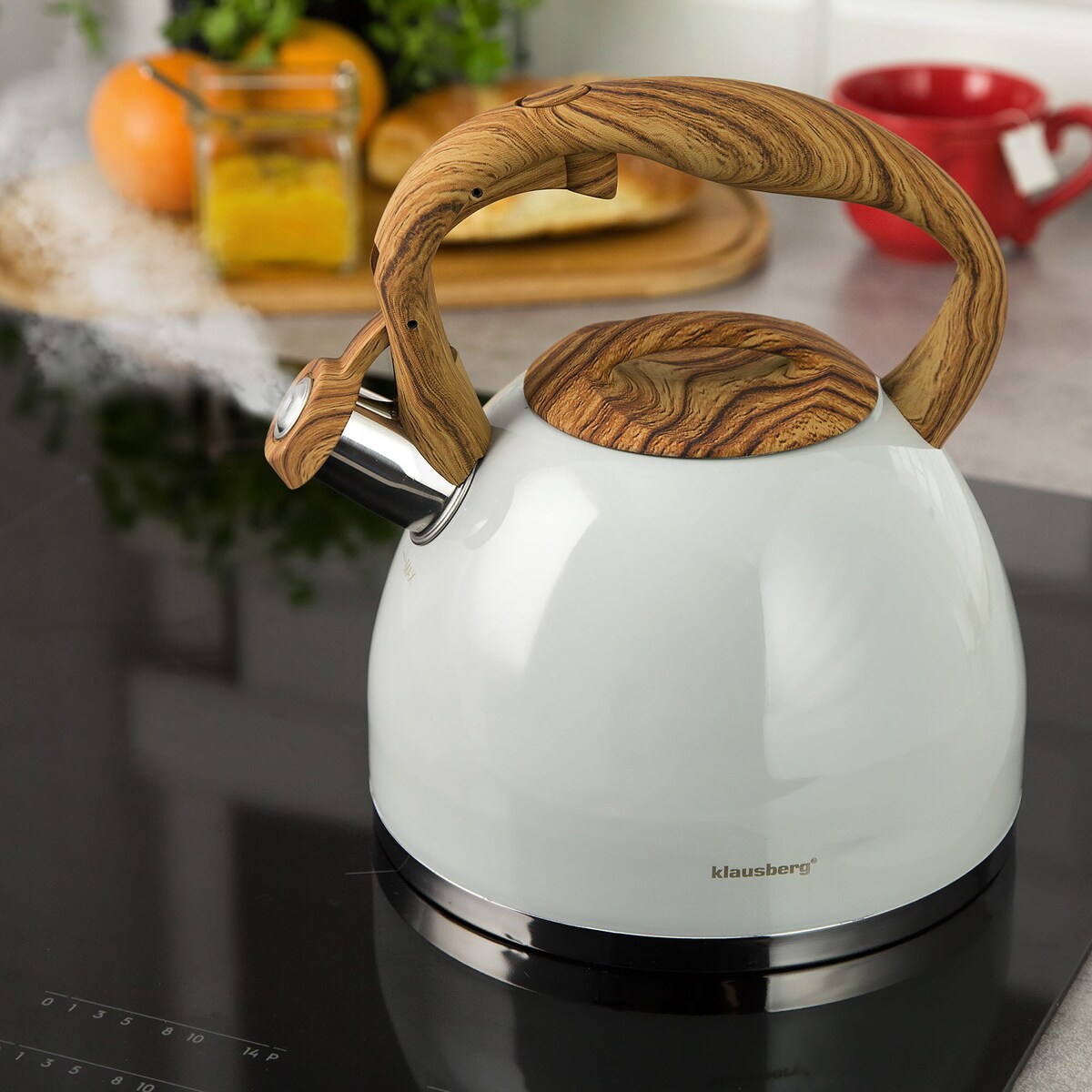 Czajnik stalowy lakierowany mat szary 3.0L KLAUSBERG