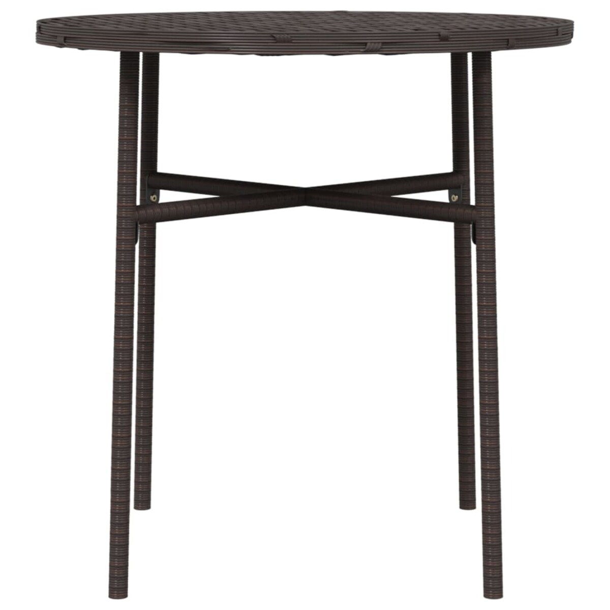 vidaXL Stolik herbaciany, brązowy, 45 cm, polirattan