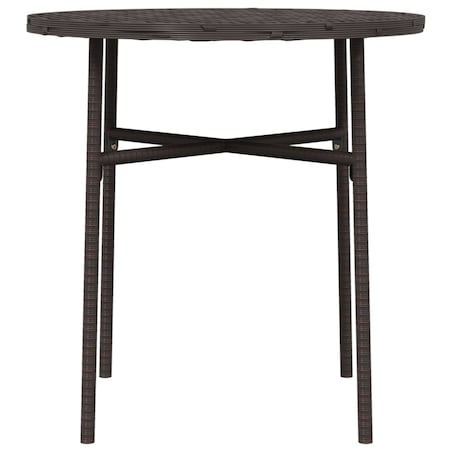 vidaXL Stolik herbaciany, brązowy, 45 cm, polirattan