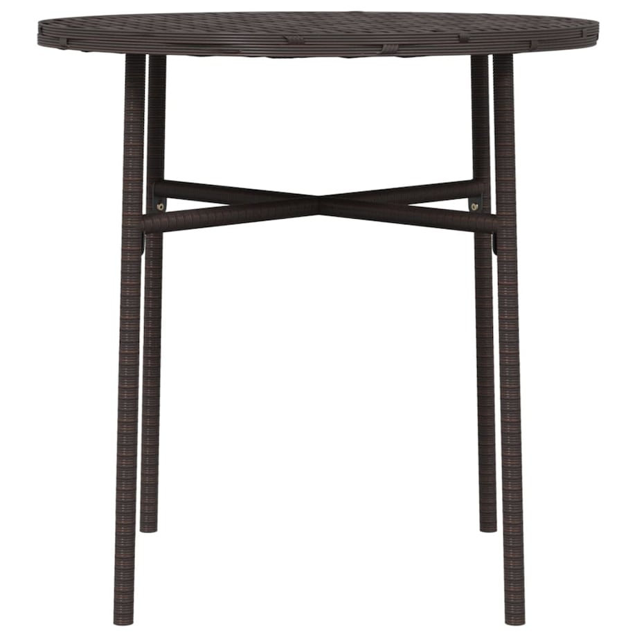 vidaXL Stolik herbaciany, brązowy, 45 cm, polirattan
