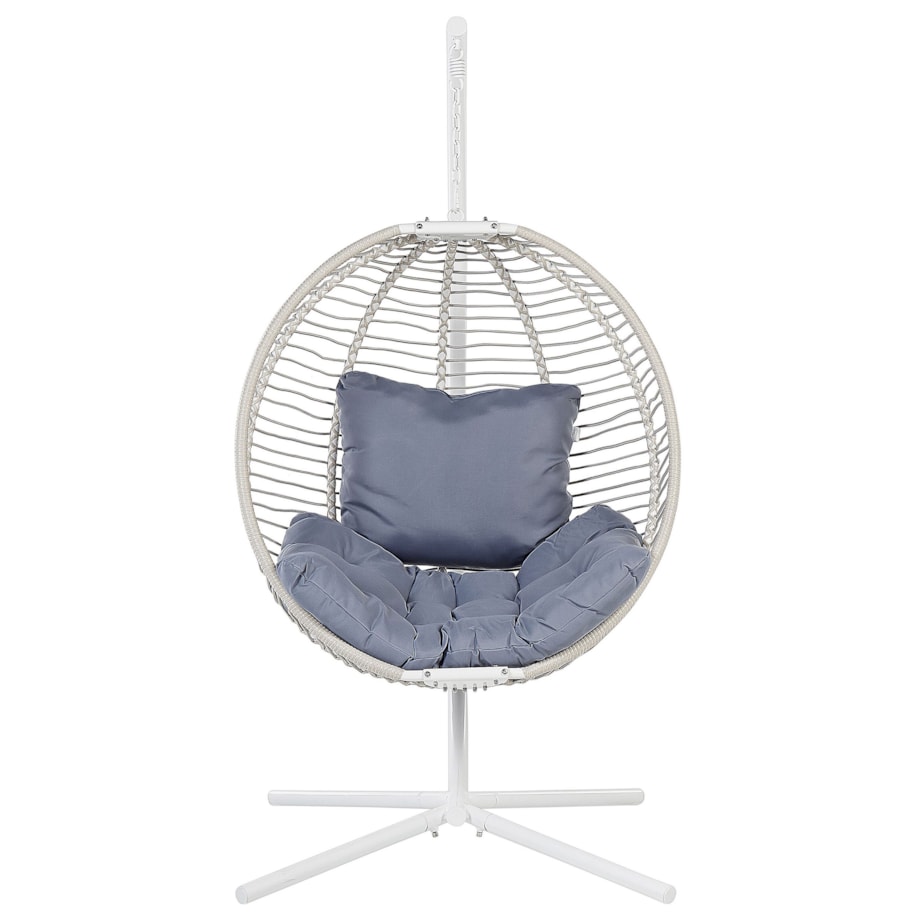 Fotel wiszący ze stojakiem biały ARCO