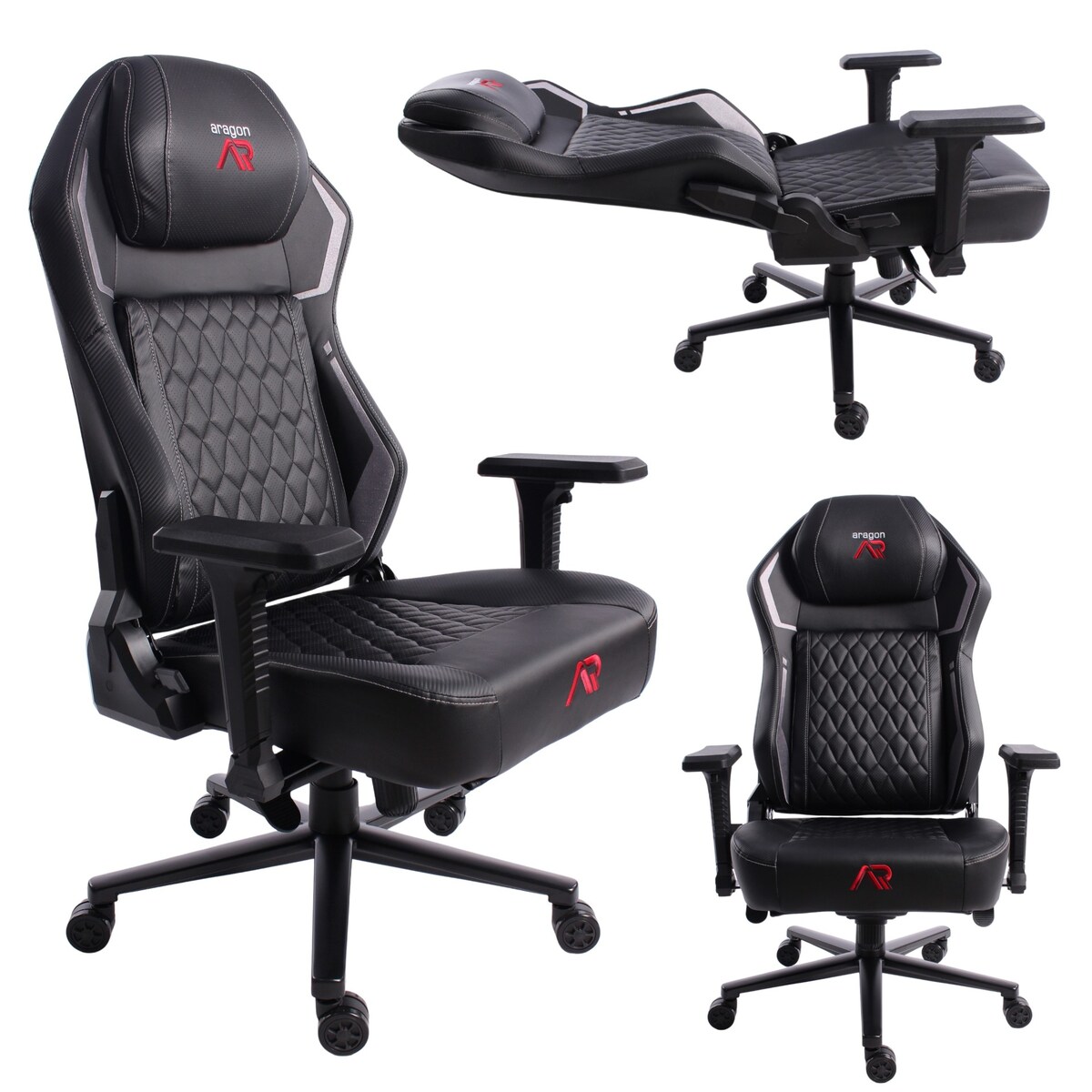 Fotel gamingowy regulowany Aragon biurowy GRACZA obrotowy krzesło JUMIhome