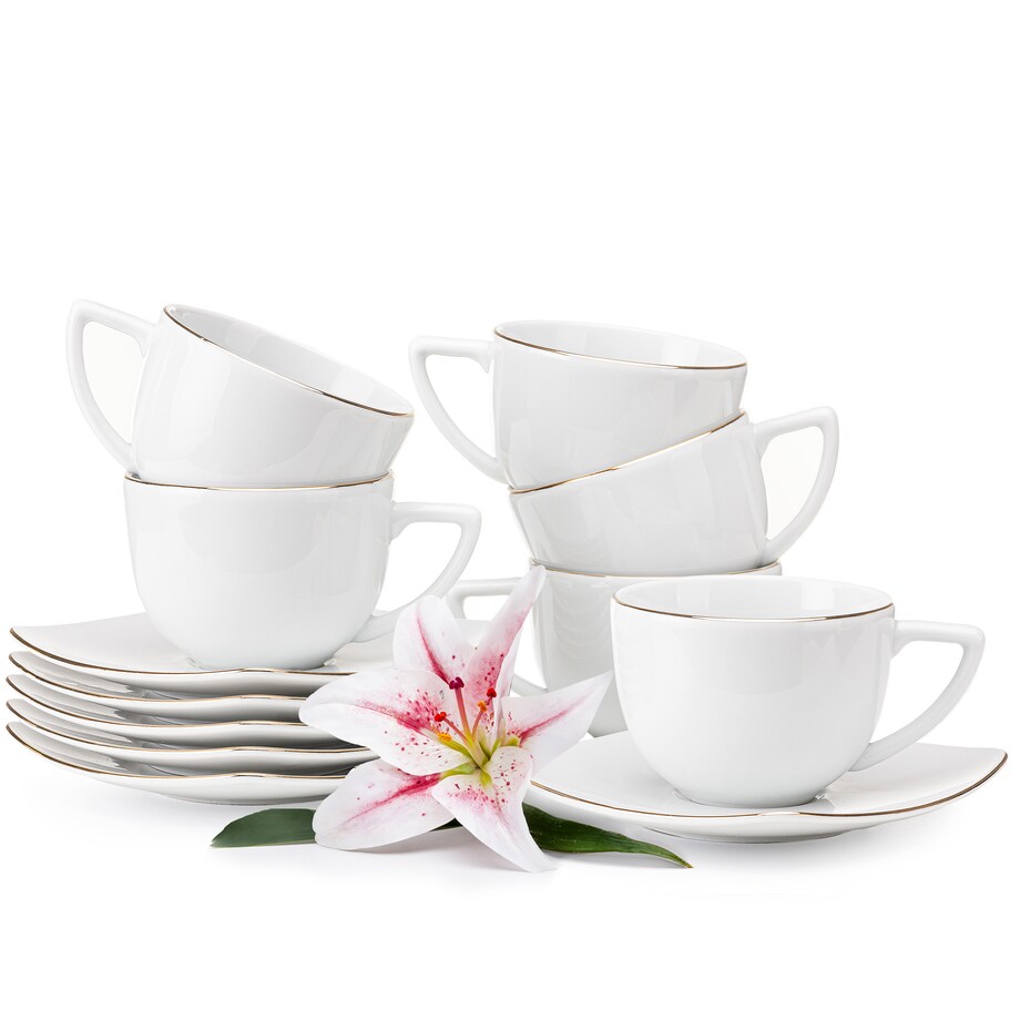 Konsimo CARLINA Filiżanka do kawy ze spodkiem 12 szt.