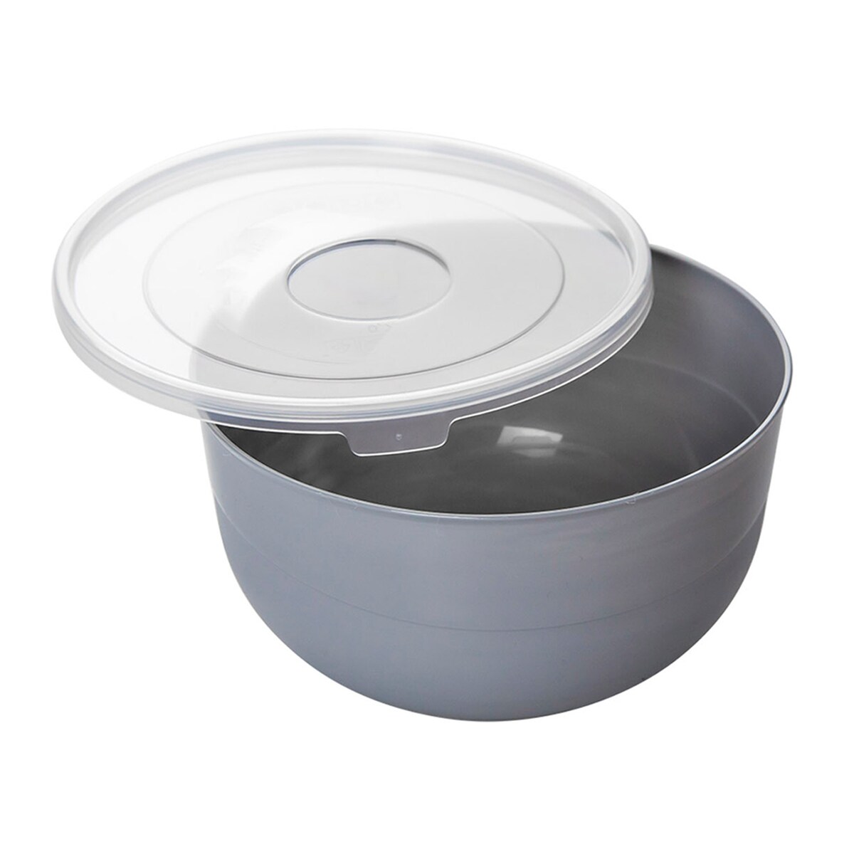 Miska Kuchenna Plastikowa Z Pokrywką Szara Zestaw 4 szt.