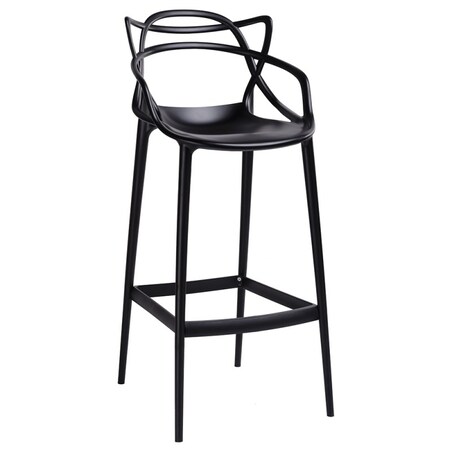 Krzesło barowe Hilo Premium BS-936B.75.BLACK czarne, King Home