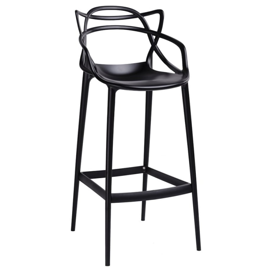 Krzesło barowe Hilo Premium BS-936B.75.BLACK czarne, King Home