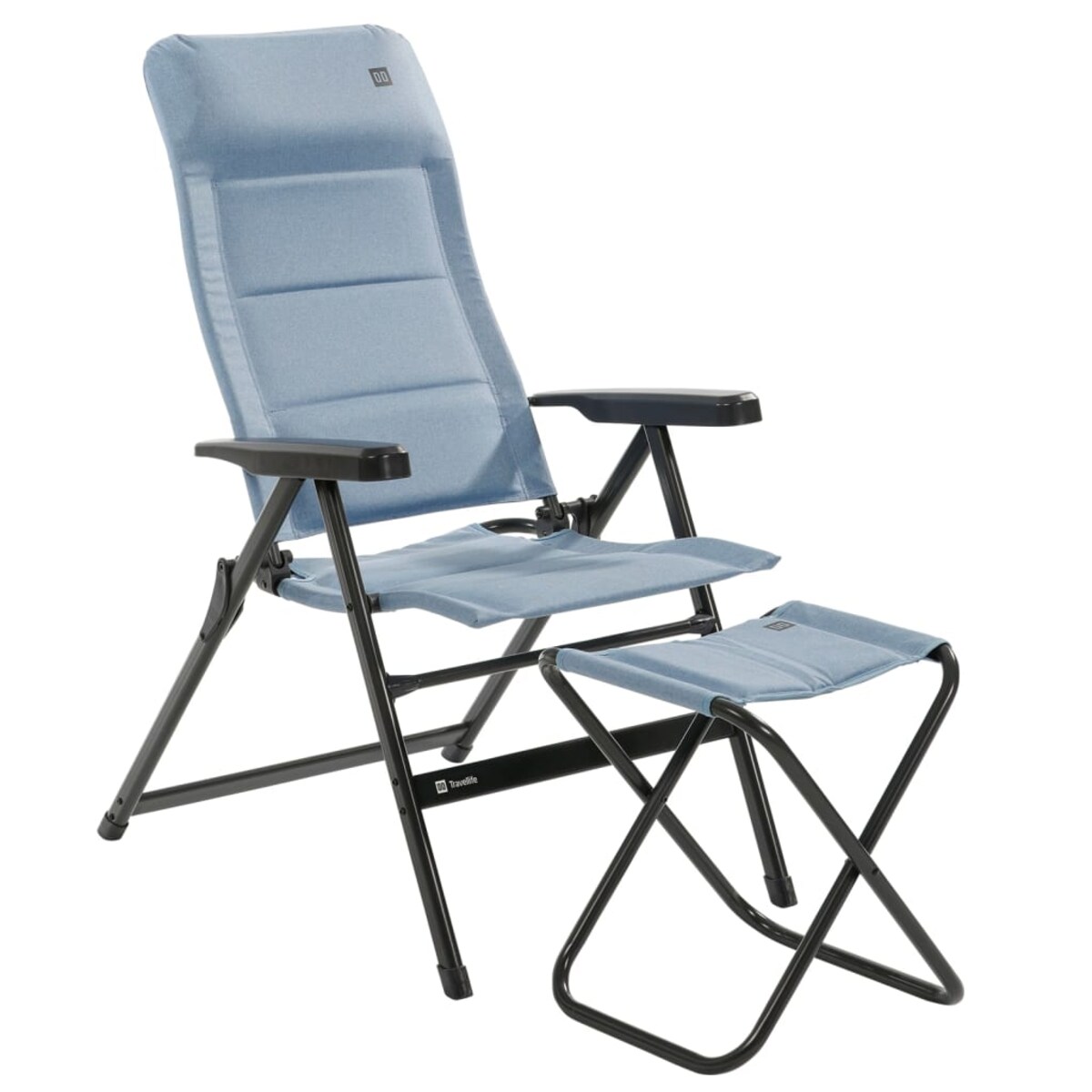 Travellife Krzesło rozkładane Lago Comfort, błękitne