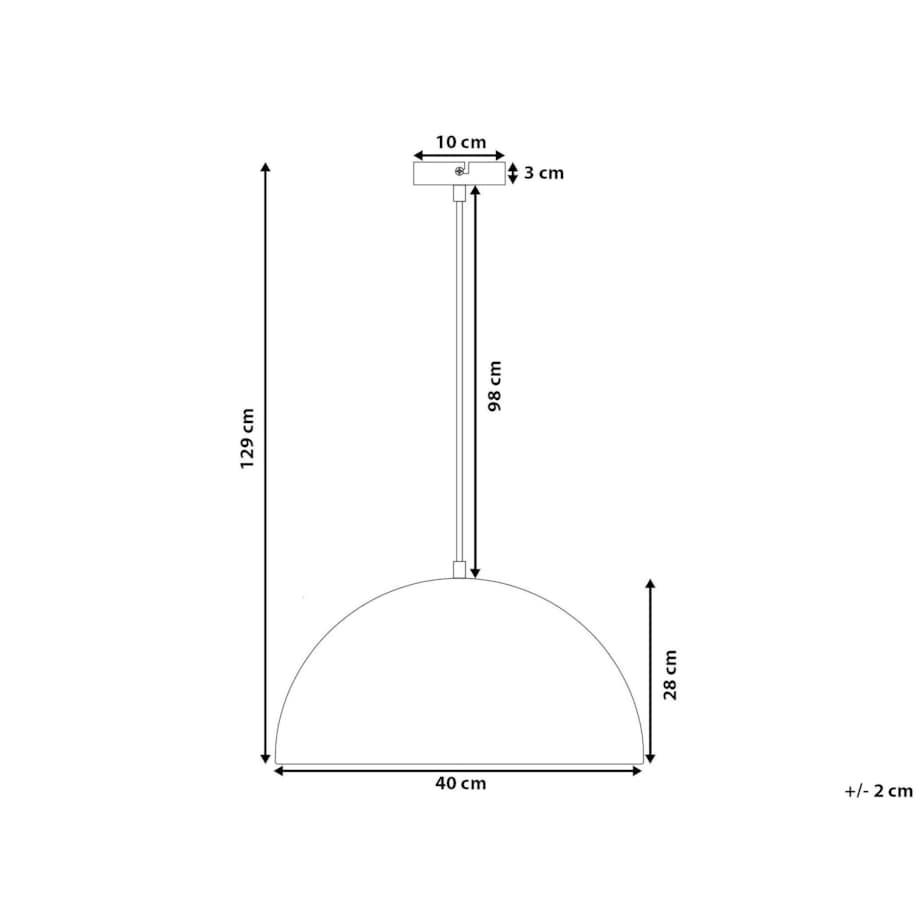 Lampa wisząca metalowa biała CETINA