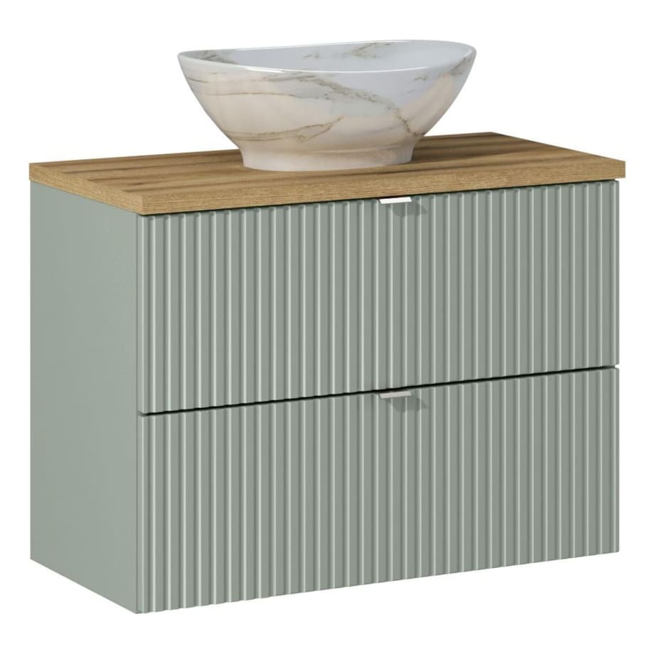 Umywalka nablatowa 80 cm - z szufladami - Reed Green