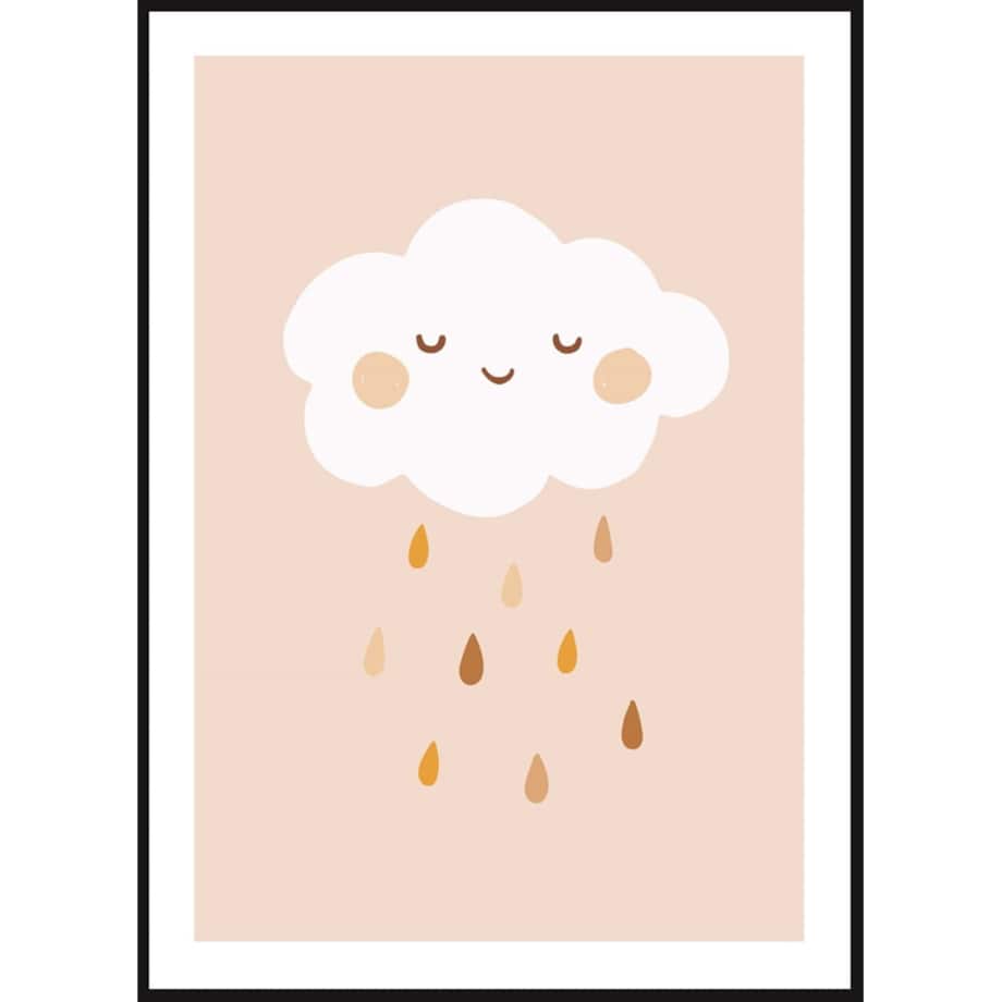 Poster Story, Plakat, Obraz - Radosna Chmurka, wymiary 30 x 42 cm