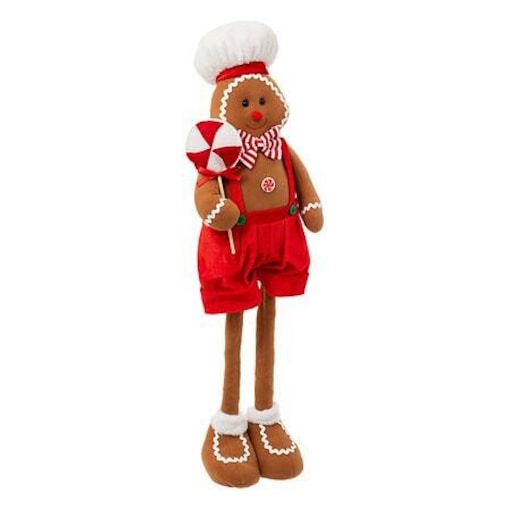 PIERNIKOWY LUDZIK na teleskopowych nogach 85 cm brązowy