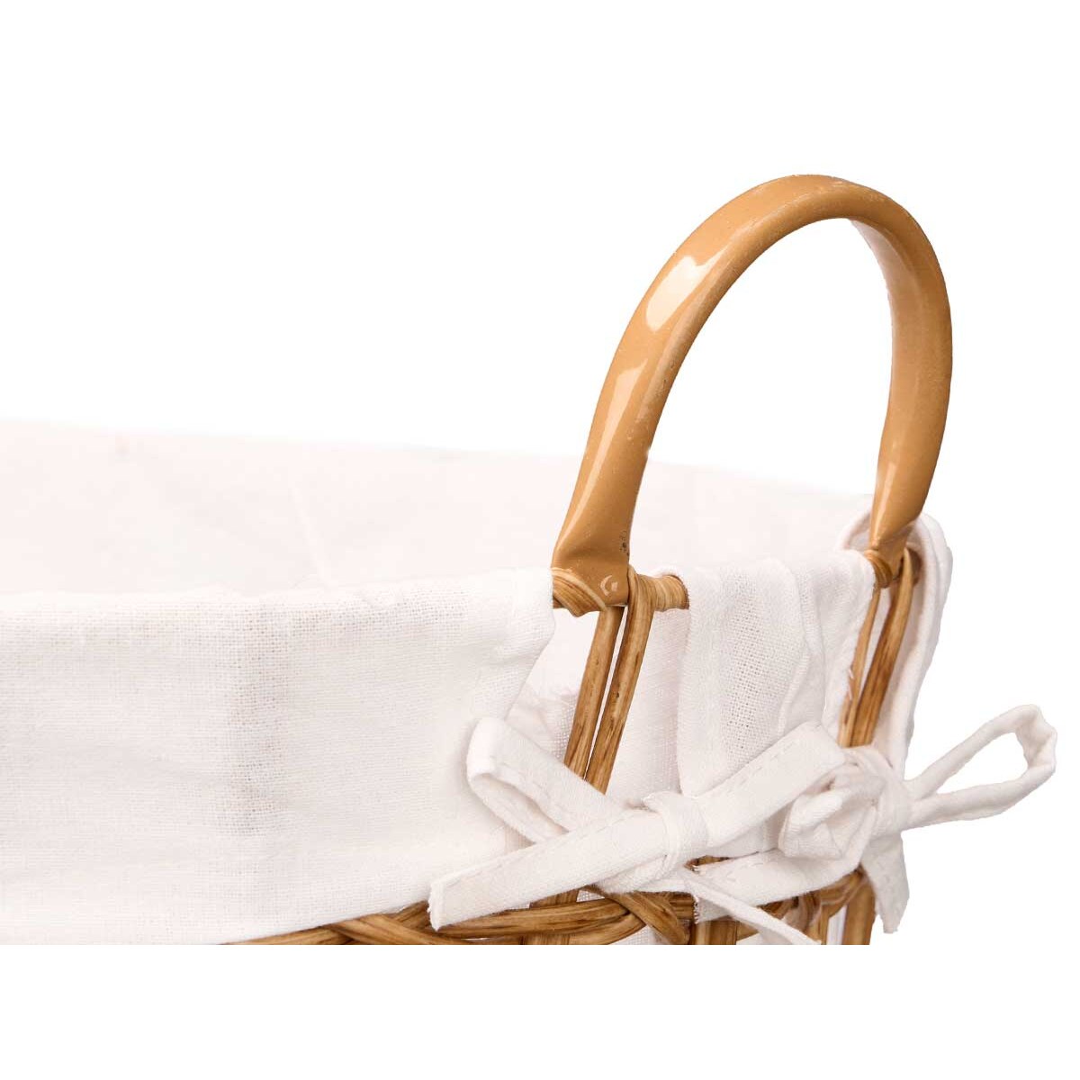 Kosz na pranie z materiałowym wkładem i uchwytami, 58 cm