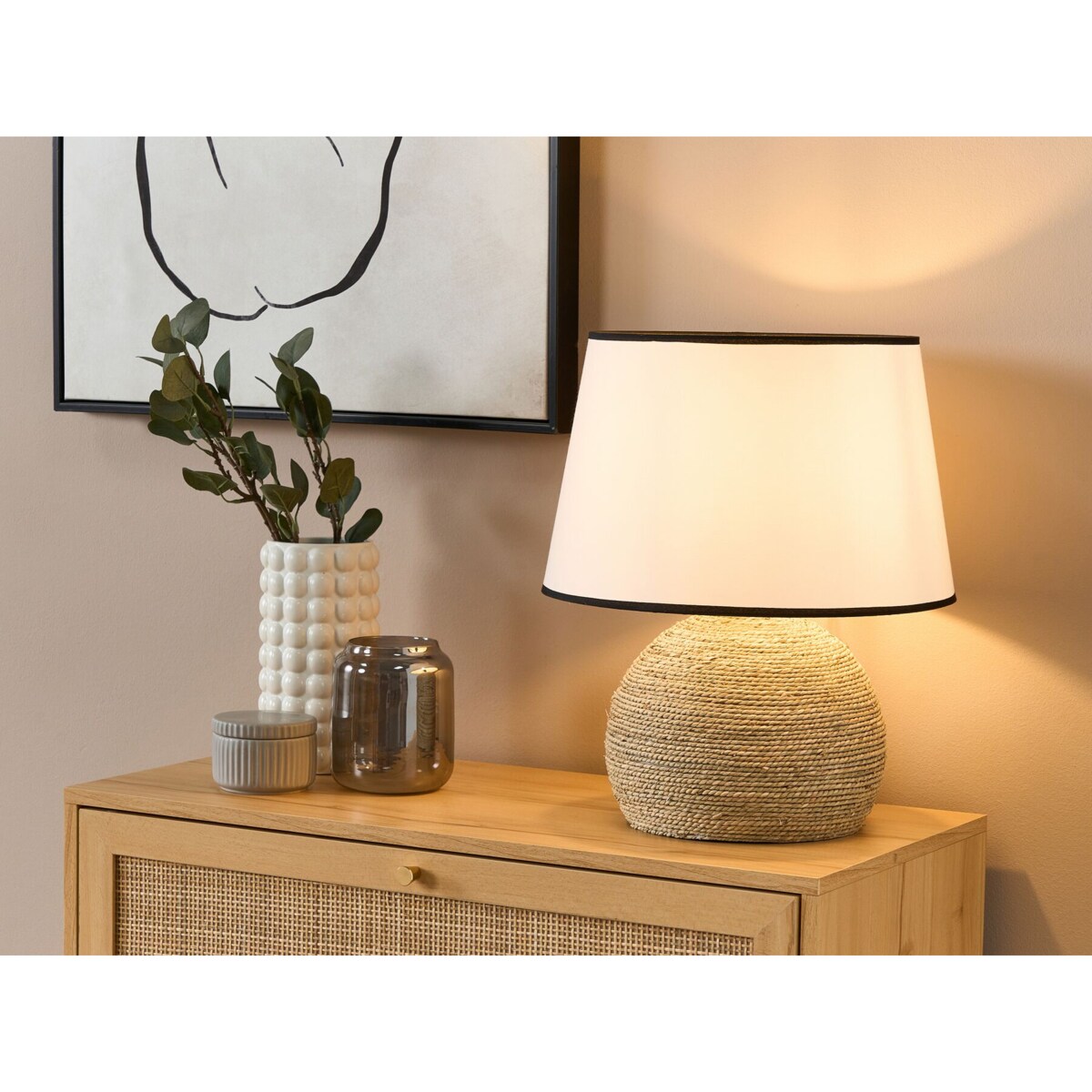 Lampa stołowa sznurkowa naturalna GROWEE