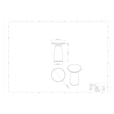 Stolik drewniany różne kolory Baobab 44, kolor pudrowy róż