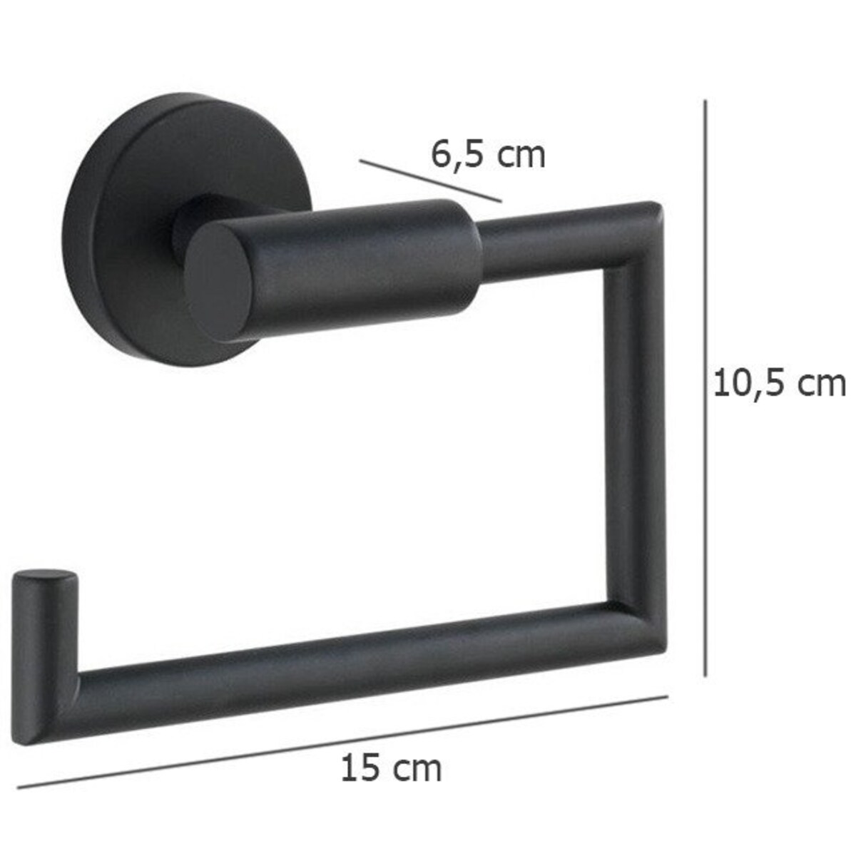 Uchwyt na papier toaletowy BOSIO, WENKO, kolor czarny, bez klapki
