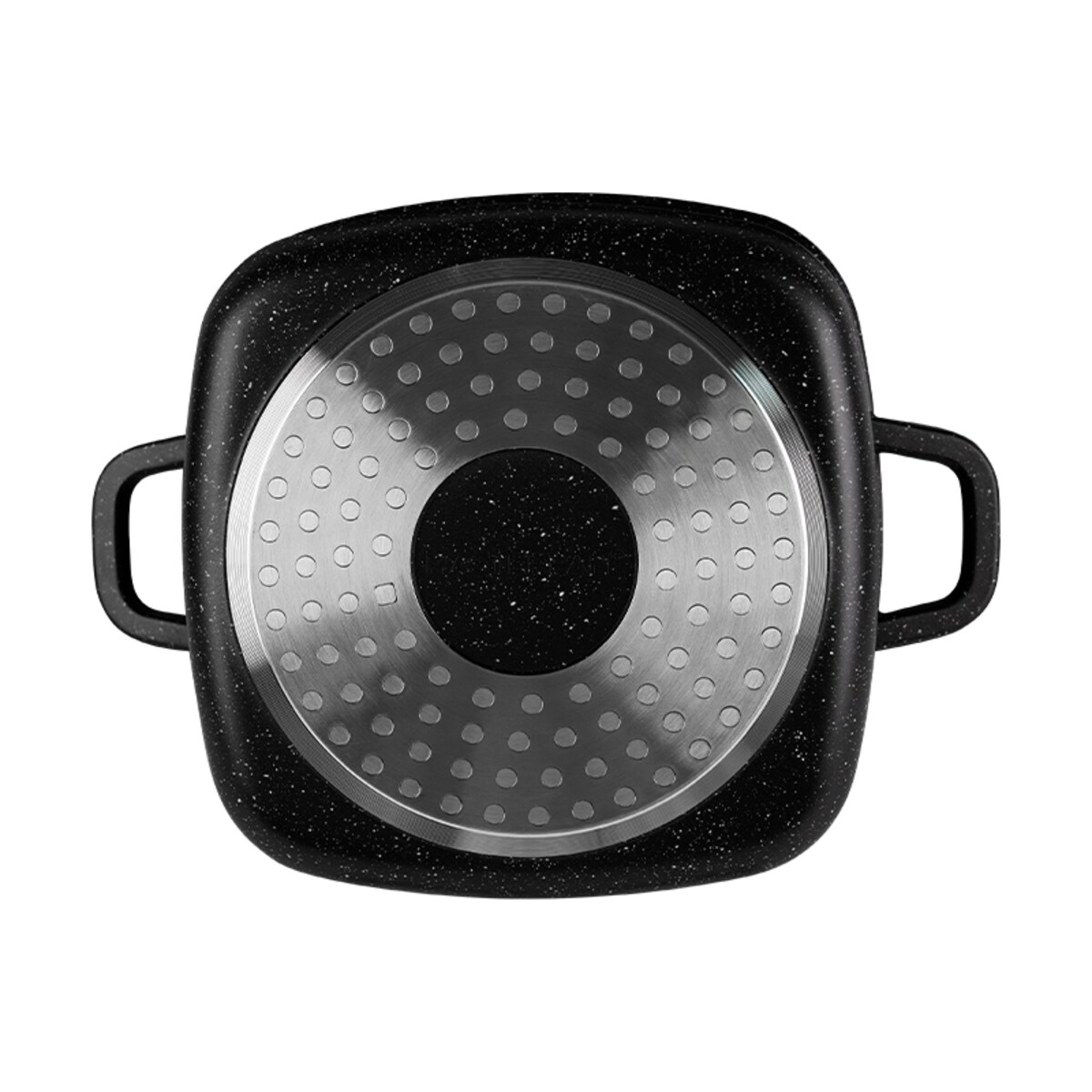 Kwadratowy Garnek Marmurkowy 5.5 L Z Pokrywką 26 Cm System Aroma Na Indukcję Gaz