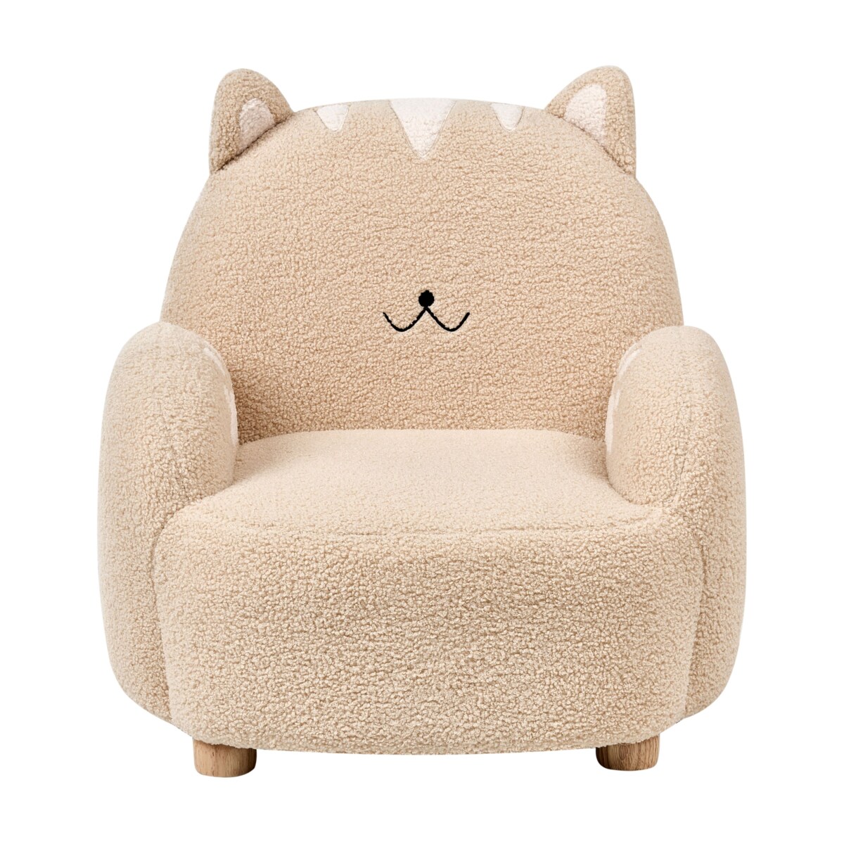 Fotel dziecięcy boucle kot beżowy ZOAR